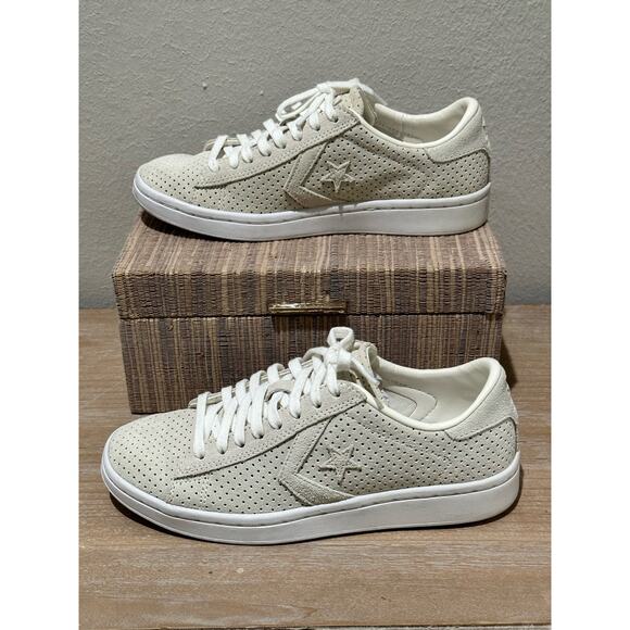 CONVERSE Pro Leather LP OX Egret/White Womens 5 - Picture 1 of 6